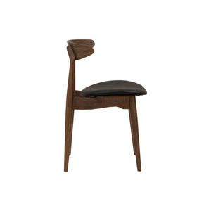 Silla de comedor Tricia en roble malayo y asiento espresso