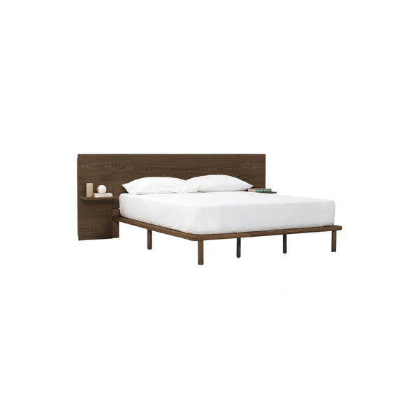 Cama Queen Plato con mesas de noche integradas Cocoa