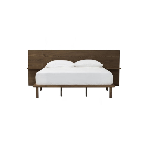 Cama Queen Plato con mesas de noche integradas Cocoa