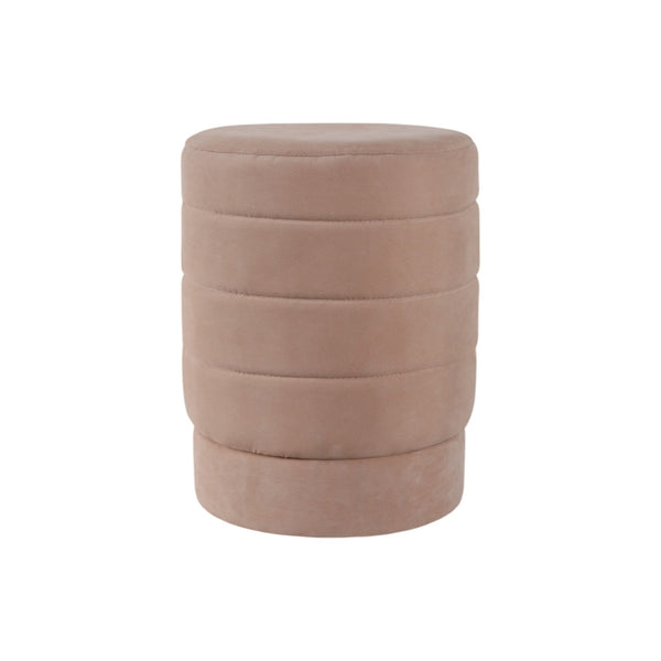 Ottoman / banco tapizado Felix en gamuza color taupe
