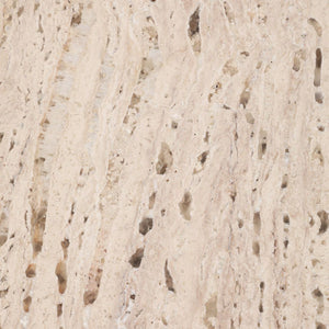 Mesa auxiliar “Besancon” 25″ — Metal y Travertino