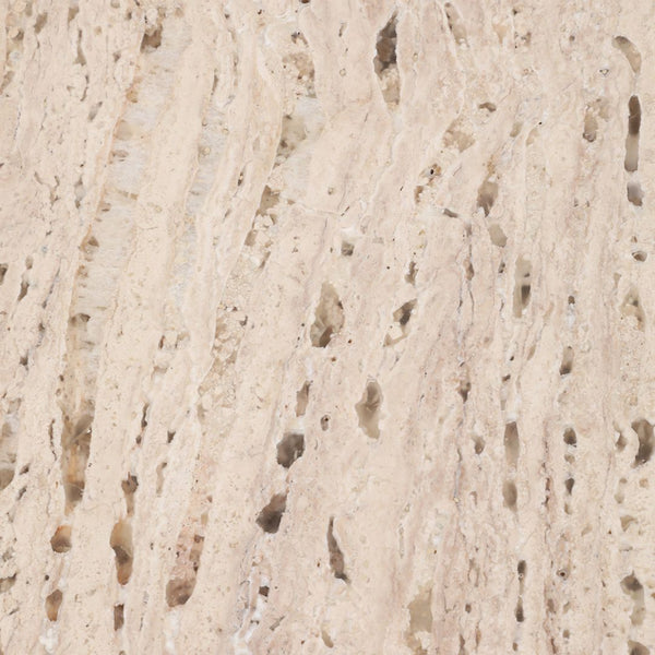 Mesa auxiliar “Besancon” 25″ — Metal y Travertino