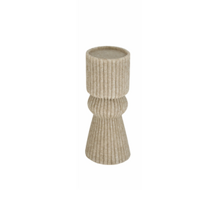 Candelabro de resina de cuarzo marrón Flowwood de 9"