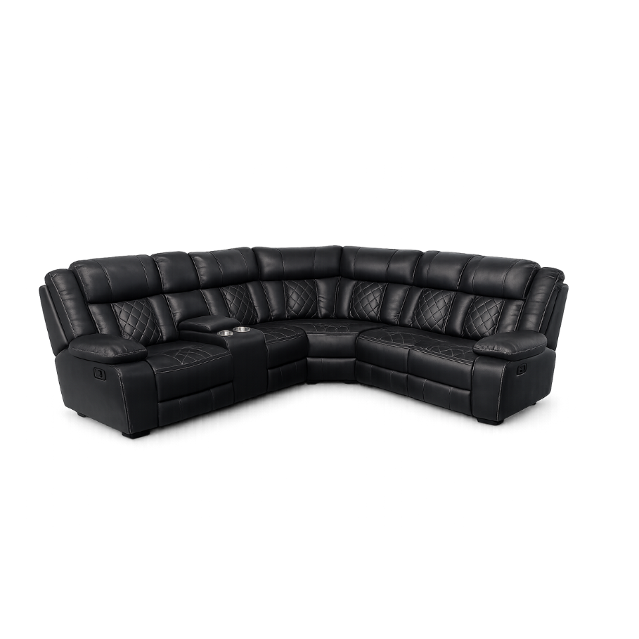 Sofá Seccional Modular Reclinable Esquinero Ebony