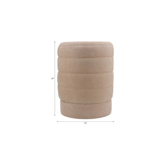 Ottoman / banco tapizado Felix en gamuza color taupe