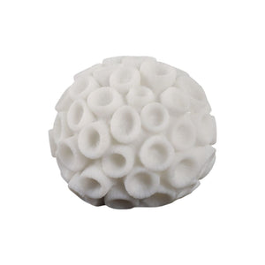 Esfera decorativa coral marfil de resina – 6"