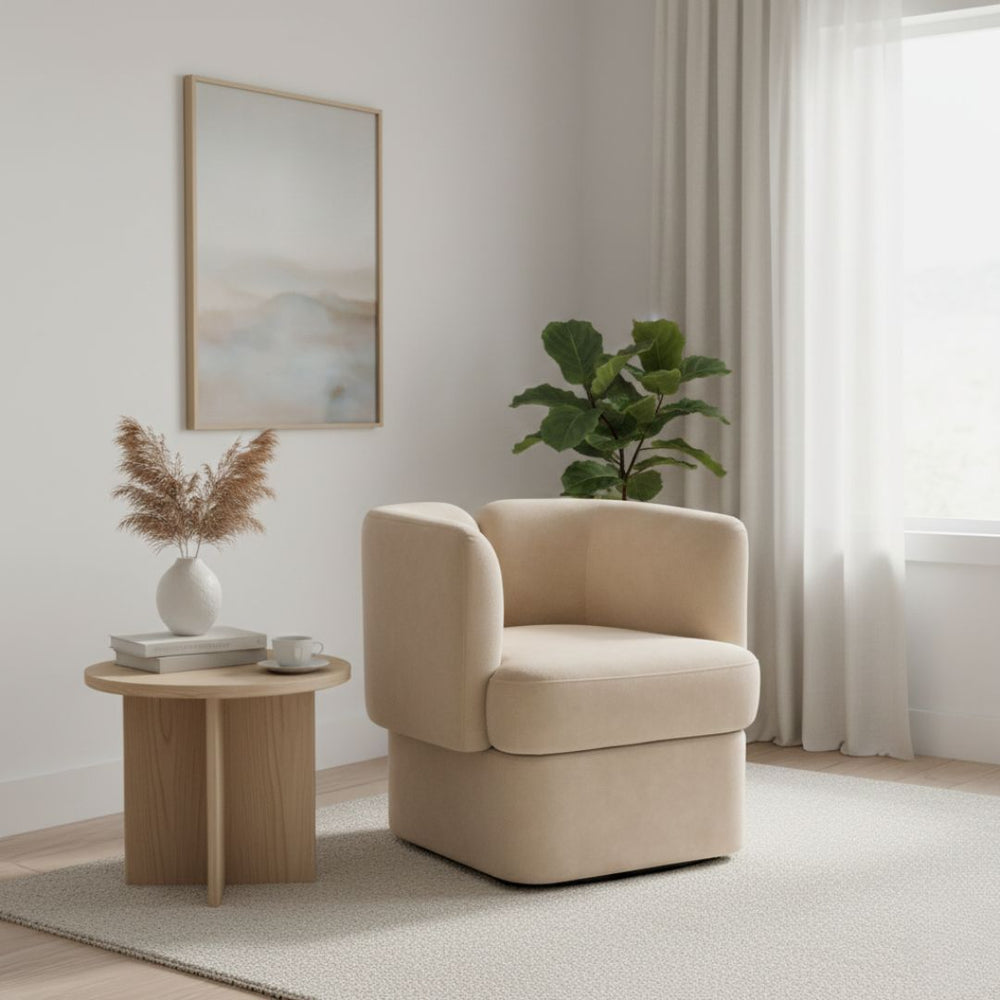 Silla de Acento Shelter Back Brown Canel