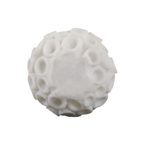 Esfera decorativa coral marfil de resina – 6"