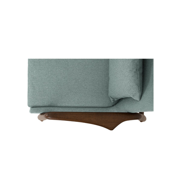 Sillón lounge Scenic en madera y tapizado bouclé