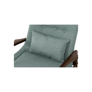 Sillón lounge Scenic en madera y tapizado bouclé