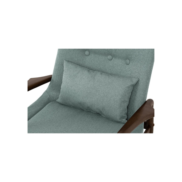 Sillón lounge Scenic en madera y tapizado bouclé