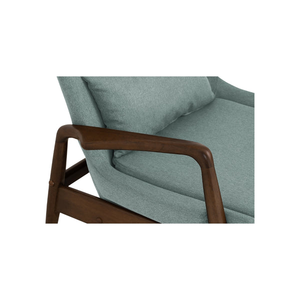Sillón lounge Scenic en madera y tapizado bouclé