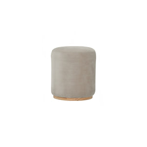 Pouf Kento redondo tapizado en tela cream