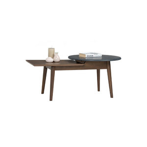 Mesa de centro Alora en roble malayo y acabado graphite grey