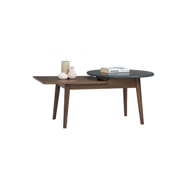 Mesa de centro Alora en roble malayo y acabado graphite grey