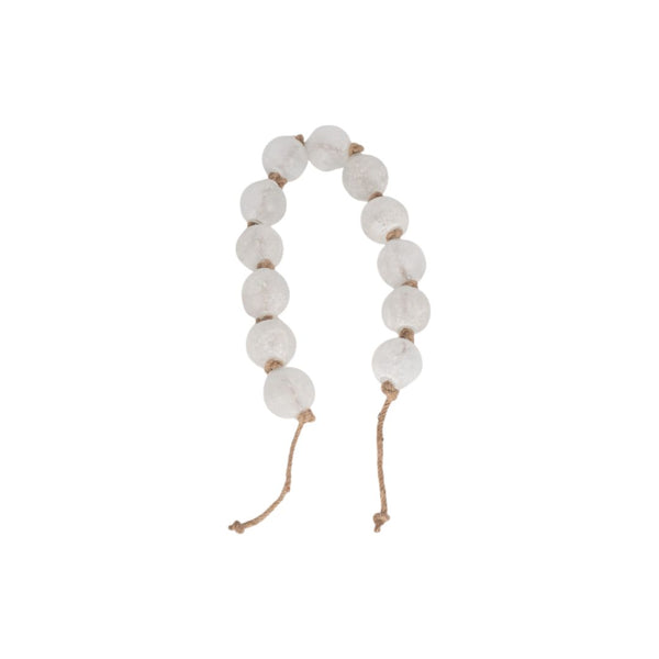 Guirnalda decorativa de cuentas de vidrio transparente – 48"