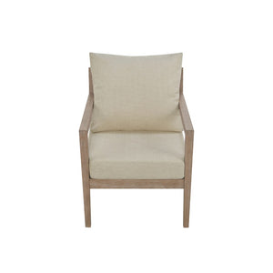 Silla de Acento Tapizada con Estructura de Madera Natura