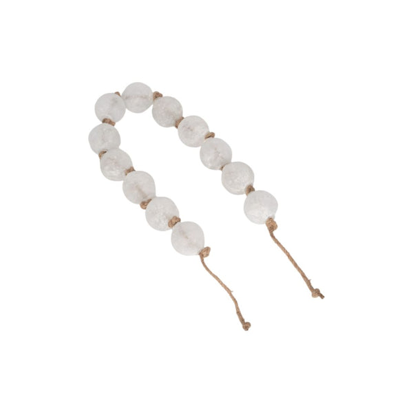 Guirnalda decorativa de cuentas de vidrio transparente – 48"
