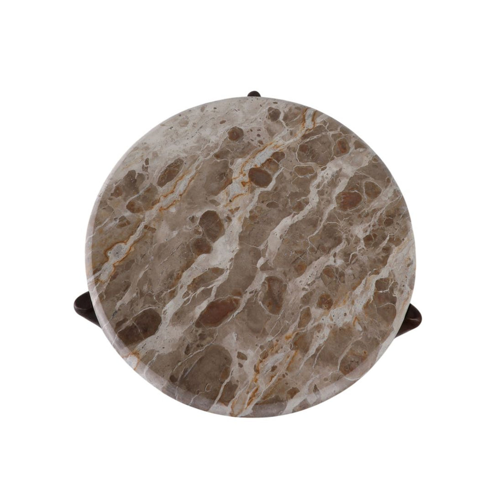 Mesa auxiliar Somerset de mármol negro y madera 20"