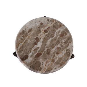 Mesa auxiliar Somerset de mármol negro y madera 20"