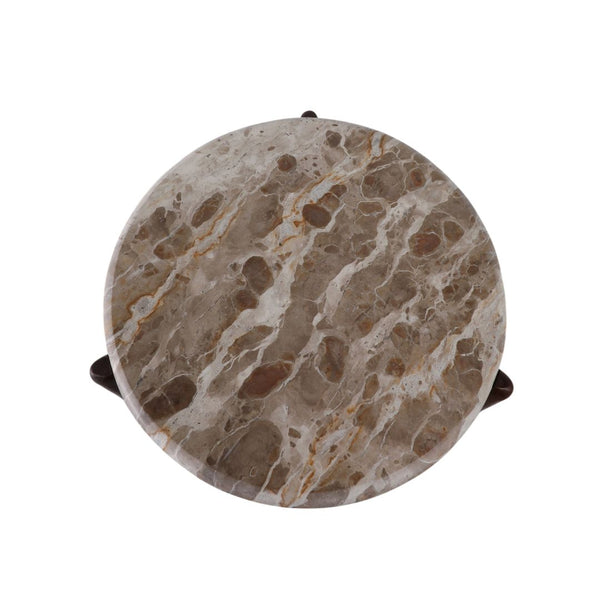 Mesa auxiliar Somerset de mármol negro y madera 20"