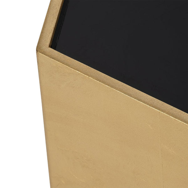 Mesa de centro madera con vidrio negro
