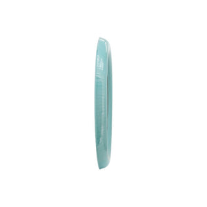 Espejo decorativo redondo de metal color turquesa – 36"