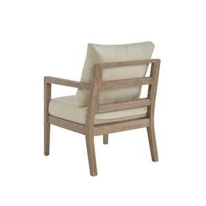 Silla de Acento Tapizada con Estructura de Madera Natura