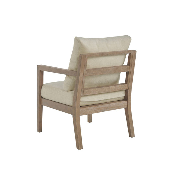 Silla de Acento Tapizada con Estructura de Madera Natura