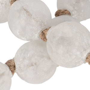 Guirnalda decorativa de cuentas de vidrio transparente – 48"