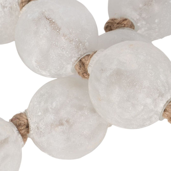 Guirnalda decorativa de cuentas de vidrio transparente – 48"