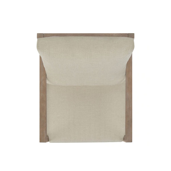 Silla de Acento Tapizada con Estructura de Madera Natura