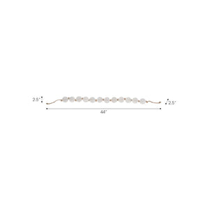 Guirnalda decorativa de cuentas de vidrio transparente – 48"