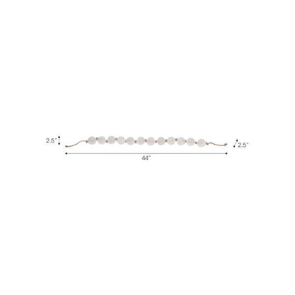 Guirnalda decorativa de cuentas de vidrio transparente – 48"