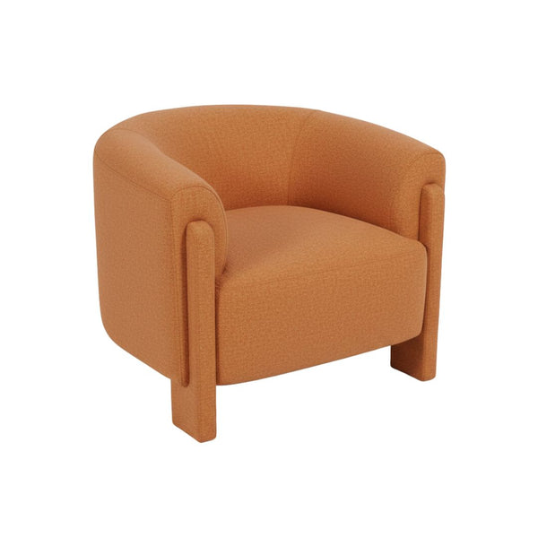 Silla de Acento con Respaldo Curvo – Terracota
