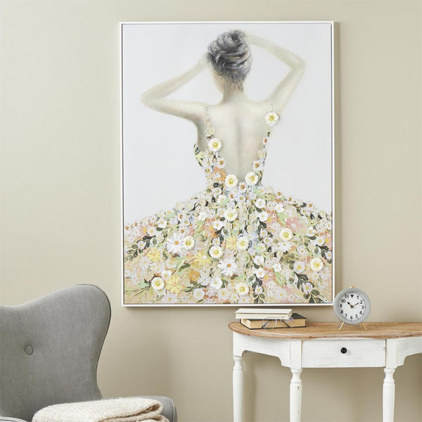 Espejo decorativo de pared con marco de fibra natural estilo boho