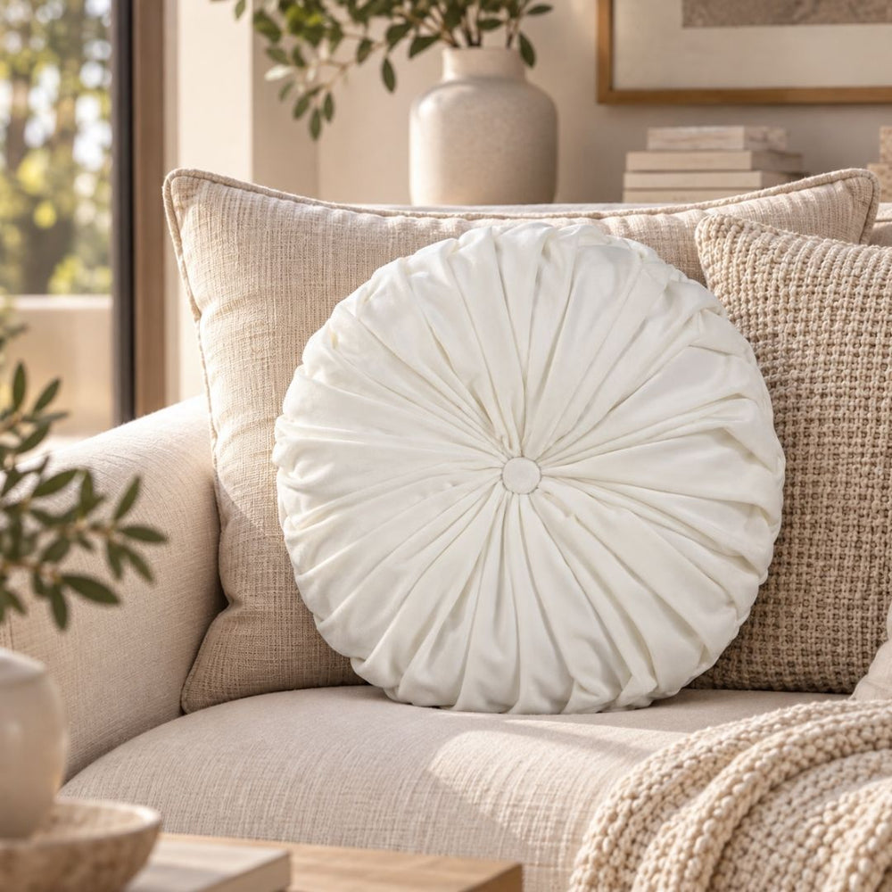 Cojin Redondo White