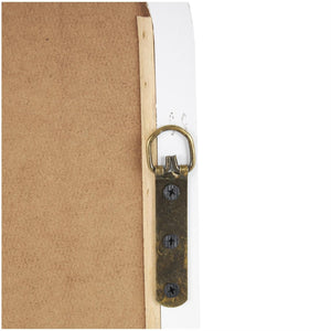 Espejo de pared arqueado de madera blanca