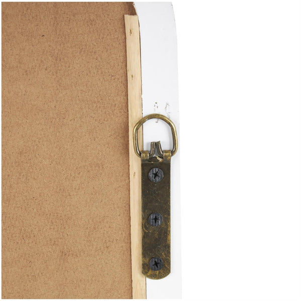 Espejo de pared arqueado de madera blanca