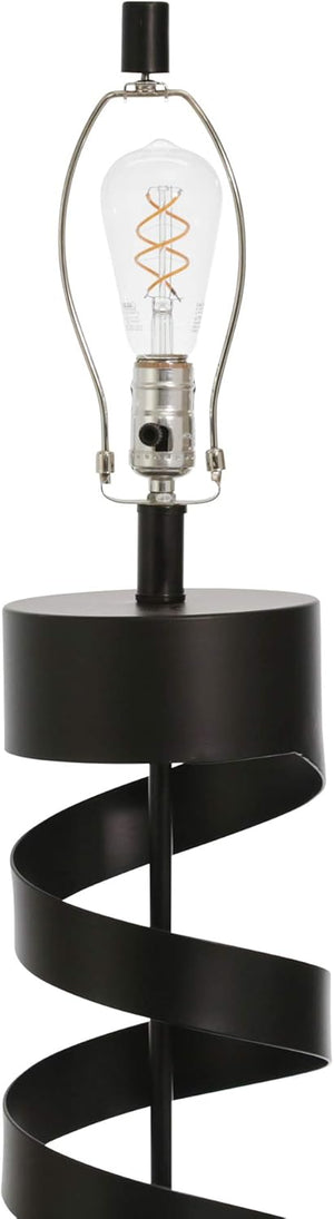 Lámpara de mesa en espiral de metal