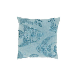 Cojin Pez Blue 20 pulg