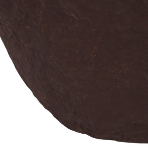 Jarrón decorativo con asas de papel maché color marrón oscuro – 26"