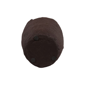 Jarrón decorativo con asas de papel maché color marrón oscuro – 26"