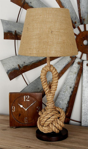 Lámpara de Mesa con Nudo de Cuerda Jute