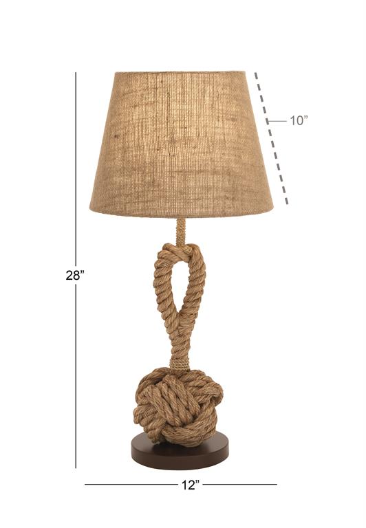Lámpara de Mesa con Nudo de Cuerda Jute