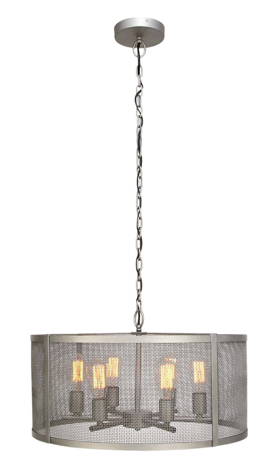 Lámpara colgante de metal de 6 luces