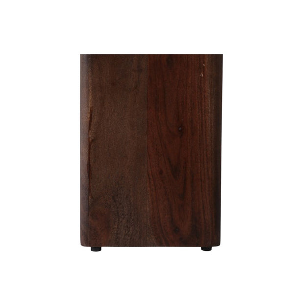 Mesa auxiliar Somerset de mármol negro y madera 20"