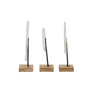 Escultura decorativa marina blanca – Set de 3 piezas