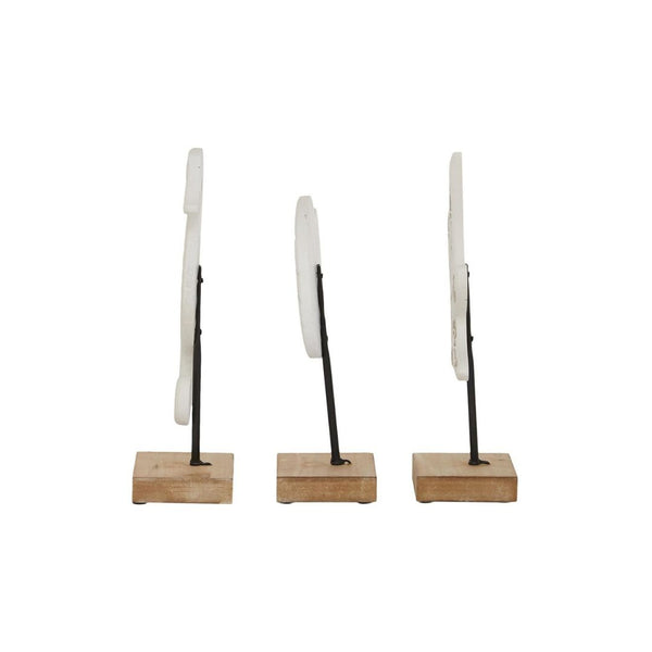 Escultura decorativa marina blanca – Set de 3 piezas