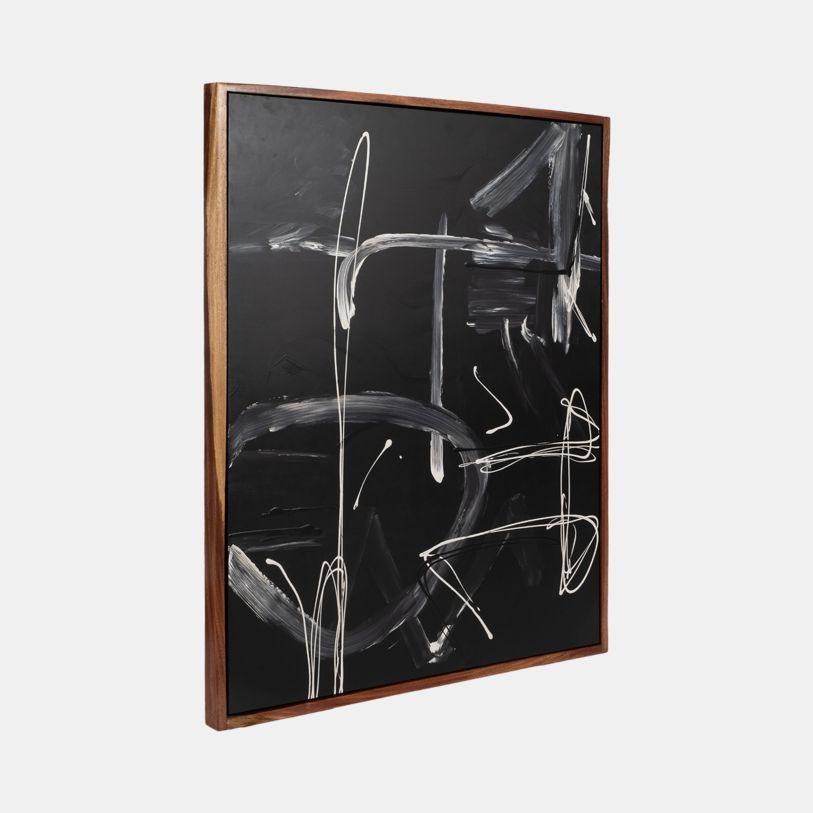 Obra Contemporánea Pintada a Mano negro